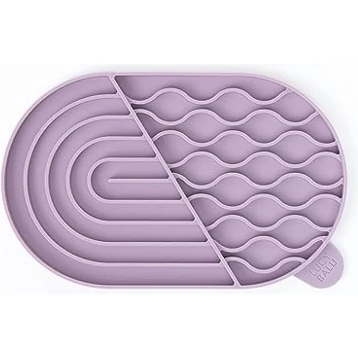 LucyBalu® ZENPAD Schleckmatte für Katzen | Lebensmittelechtes Silikon, rutschfest, Rosé, Slow Feeder mit Rillenstruktur – Bild 2