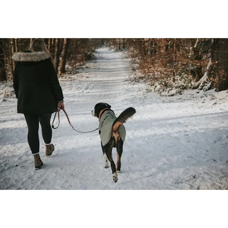 Hunter Tierbedarf Hundemantel Uppsala mit 2in1 Funktion, reflektierenden Paspeln und wasserfestem Zwei-Wege-Reißverschluss, altrosa / khaki - Größe 27,5 / 32,5 / 37,5 / 42,5 / 47,5 – Bild 10