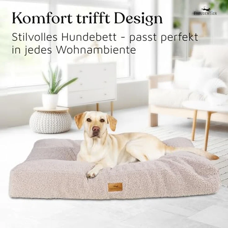 Freudentier orthopädisches Hundekissen Teddy L, Memory-Foam, Oeko-Tex zertifiziert, produziert in Europa – Bild 3