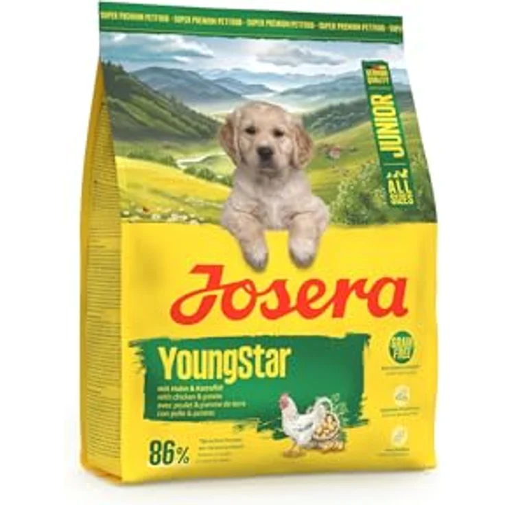 Josera Junior YoungStar, Hunde-Trockenfutter für junge Hunde ab 6 Wochen, getreidefrei, 900 g – Bild 3