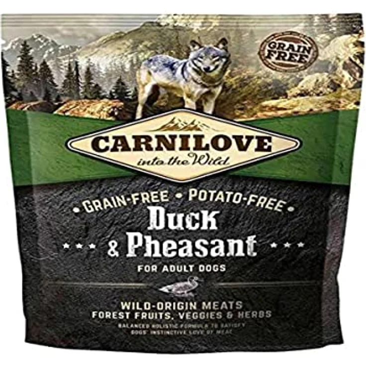 CARNILOVE Canine Adult PATO FAISAN, Hunde-Trockenfutter 1,5kg mit hochwertigem Enten- und Fasanenfleisch – Bild 1