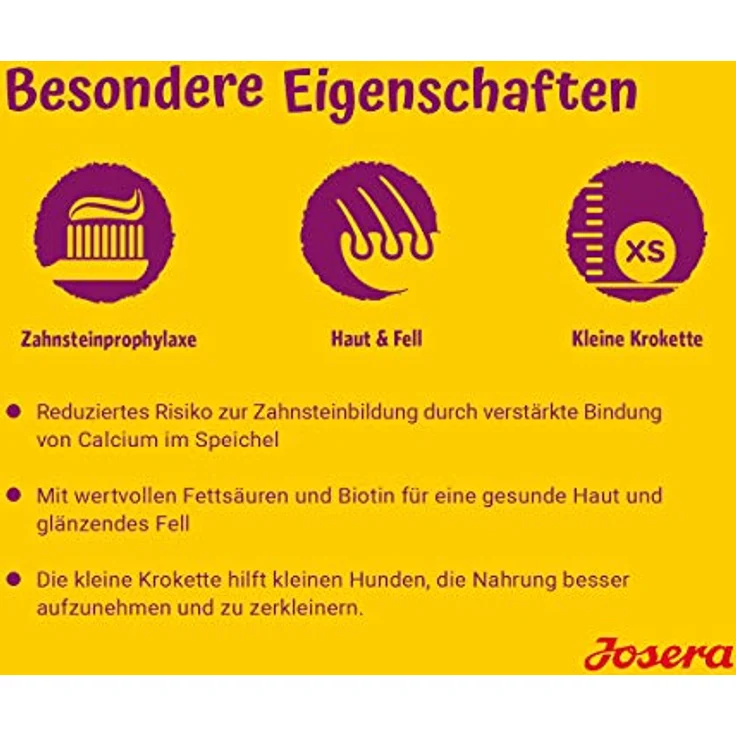 JOSERA Miniwell Adult Mini, Premium Trockenfutter für Hunde kleiner Rassen, Geflügel & Reis, weizenfrei, 5 x 900 g, kleine Kroketten, extraverträglich, ohne Tierversuche – Bild 2