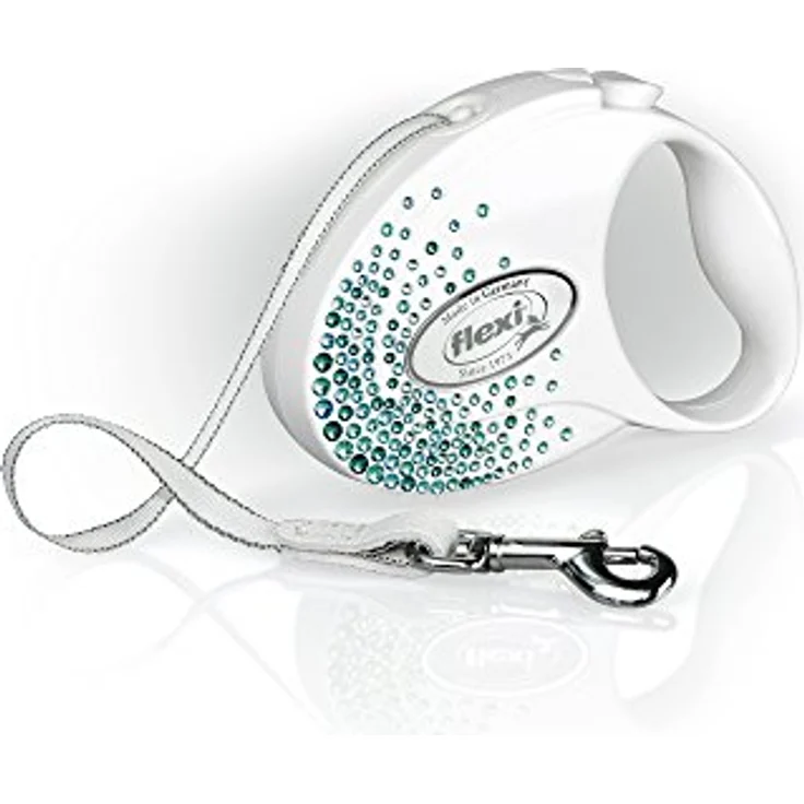 Flexi Glam Splash Ocean with Swarovski crystals S - Hund Rückziehbare Leine - 3 m - Weiß (S, Hund), Halsband + Leine – Bild 2