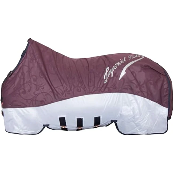 Imperial Riding IRHSuper-Dry 2-in-1-Regen- & Fliegendecke ohne Halsteil, wasserabweisend, atmungsaktives Mesh, mit Bauchklappe, Bordeaux, 115 – Bild 2