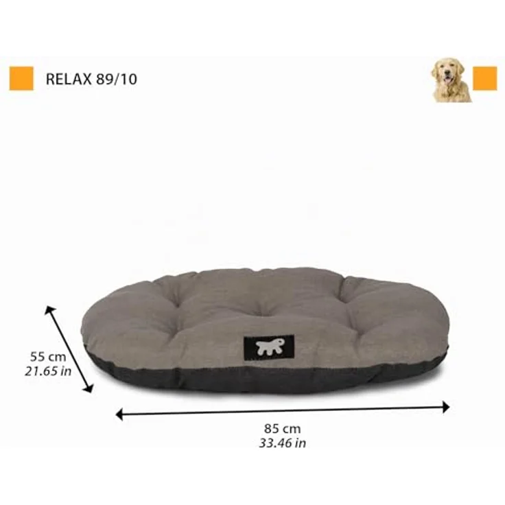 Ferplast Hundebett Relax, doppelseitiges Hundekissen mit weicher Polsterung, waschbar bei 30°, 85 x 55 cm, lila – Bild 3