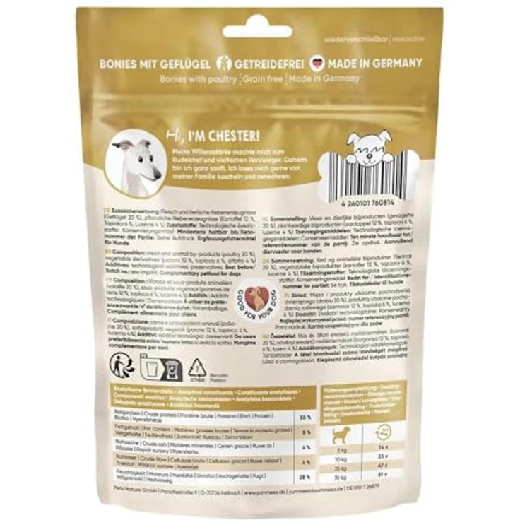 Yummeez Hundeleckerli Geflügel, Getreidefrei und Glutenfrei, 4er Pack (4 x 175 g) – Bild 2