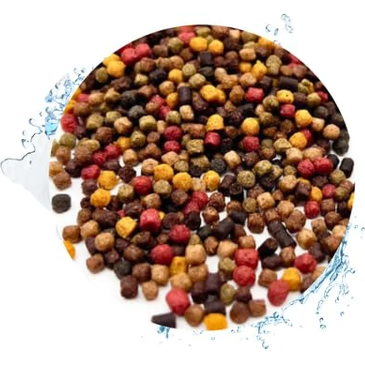 Warnick's Koifutter 5-Sorten-Mix mit Spirulina, 10 L, 3 mm - schwimmfähiges Fischfutter für Koi & Zierfische, gut verdaulich, ganzjährig einsetzbar – Bild 1