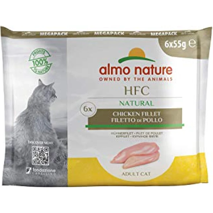 almo nature HFC Natural Megapack Katzenfutter nass - Hühnerfilet, 6er Pack (6 x 55g), glutenfrei, ohne Konservierungs- und Farbstoffe – Bild 1