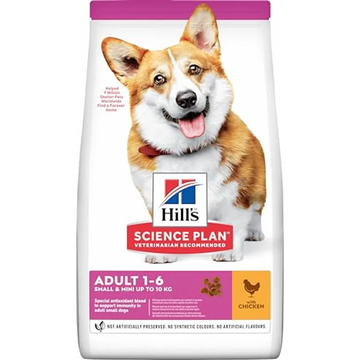 Hill's Small and Miniature Adult Hundefutter, 3 kg, artgerechtes Trockenfutter für kleine Hunderassen