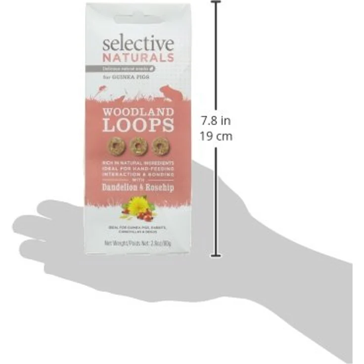 Supreme Petfoods Supreme Science Selective Naturals Woodland Loops, Kleintierfutter mit Timothy, Löwenzahn und Hagebutte, 80 g – Bild 2