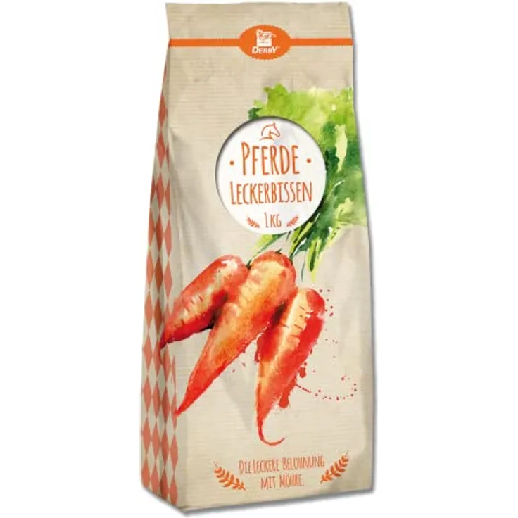 Derby Leckerbissen Möhre, 1 kg Pferdefutter für gesunde Belohnungen