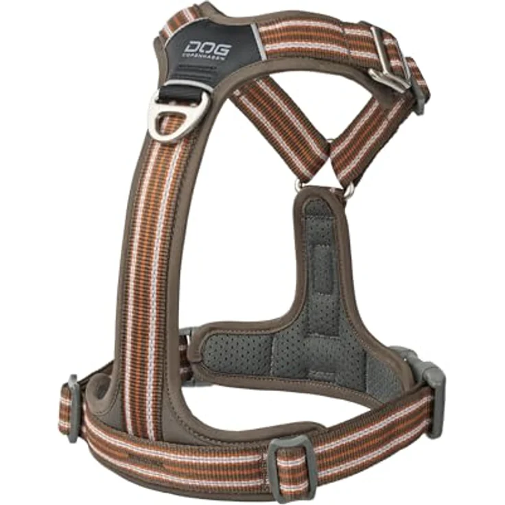 DOG Copenhagen Comfort Walk Air 3.0 Hundegeschirr, ergonomisches Alltagsgeschirr mit reflektierendem Besatz, Mocca, Größe L – Bild 2