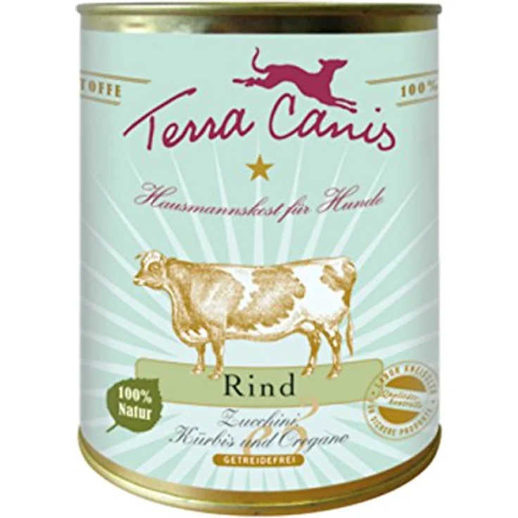 Terra Canis Getreidefrei 6 x 800 g, Nassfutter für Hunde mit Kaninchen, Zucchini, Aprikose und Bohnenkraut, 100% Lebensmittelqualität – Bild 2