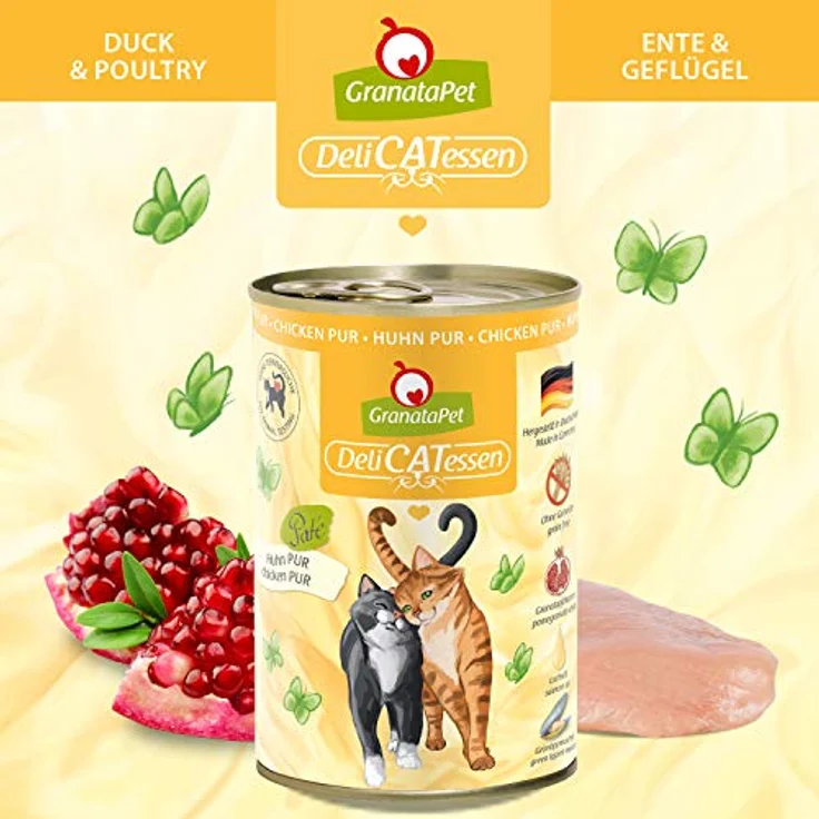 GranataPet Delicatessen Dose Huhn PUR, Katzen-Nassfutter mit hohem Fleischanteil und wertvollen Ölen, 6x400g – Bild 2