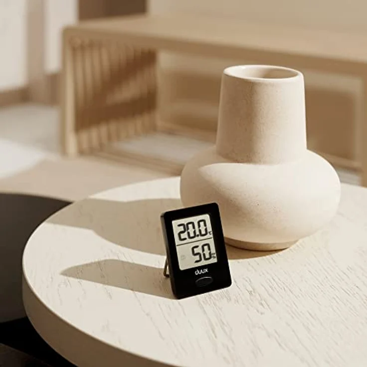 Duux Sense Thermometer und Hygrometer 2-in-1, Digitales Luftfeuchtigkeitsmesser für Innen mit Magnet & Aufhängeloch, präzise Messung von Temperatur (-40-60⁰C) und Luftfeuchtigkeit (10-99%) – Bild 2