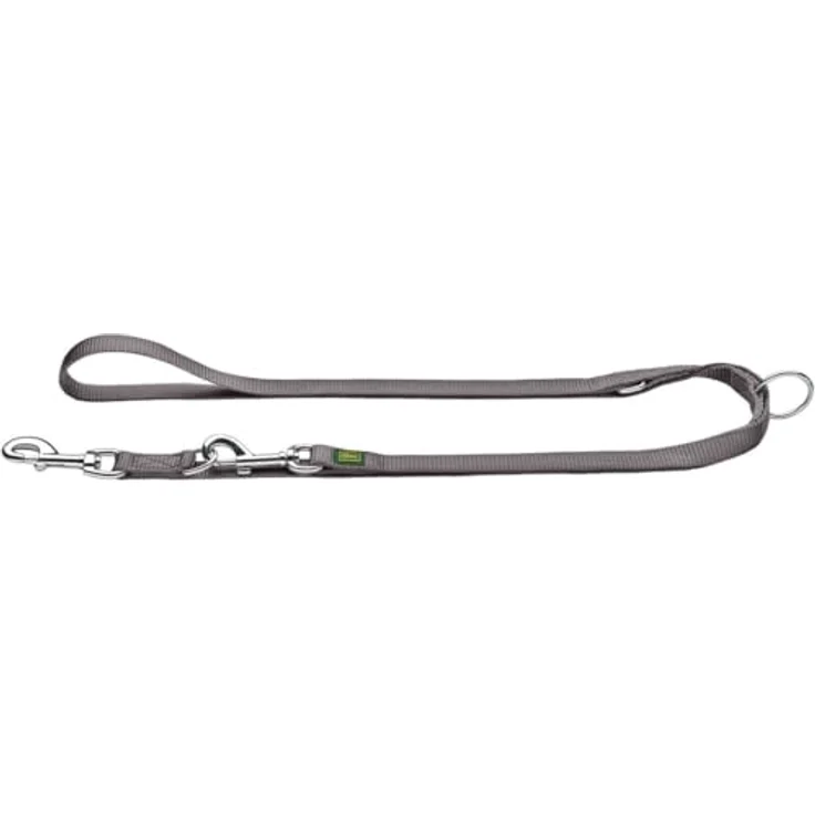 Hunter Hunde-Leine verstellbar Nylon grau 10-200 – Bild 2