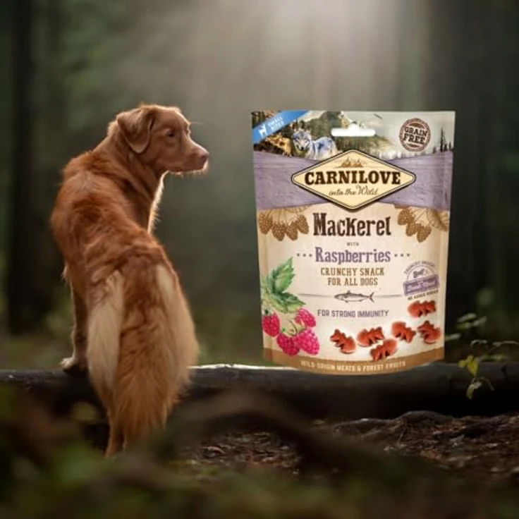 CARNILOVE Crunchy Mackerel with Raspberries, Hunde-Snack im Doppelpack, 2 x 200 g, getreide- und kartoffelfrei, reich an Omega-3-Fettsäuren, ohne künstliche Zusätze – Bild 3