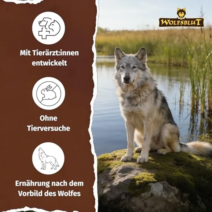 Wolfsblut Wild Duck Senior, Hunde-Trockenfutter 12,5 kg, getreidefrei mit Ente, Kartoffeln und Superfoods für ausgewachsene Hunde ab 7 – Bild 5