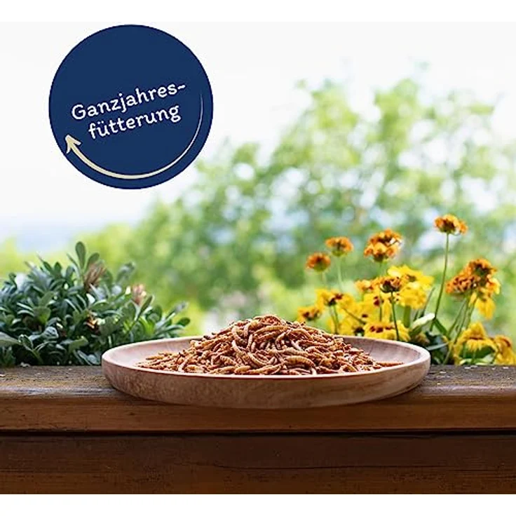Lyra Pet® Mehlwürmer getrocknet, 10 kg proteinreiches Vogelfutter für Wildvögel, Nager, Reptilien & Fische, nahrhaft mit Vitaminen & Mineralstoffen – Bild 3