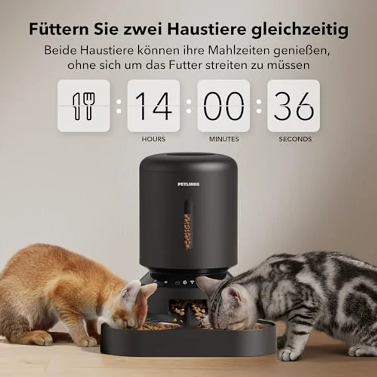 PETLIBRO 5L Futterautomat für 2 Katzen, 5G WLAN, App-Steuerung und Sprachnachricht-Funktion – Bild 2