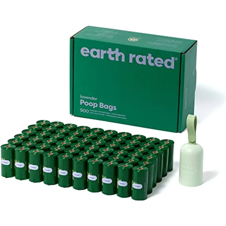 Earth Rated Halter für Hundekotbeutel, auslaufsicherer Spender mit 900 Lavendelduft Beuteln, 22 x 33 cm – Bild 1