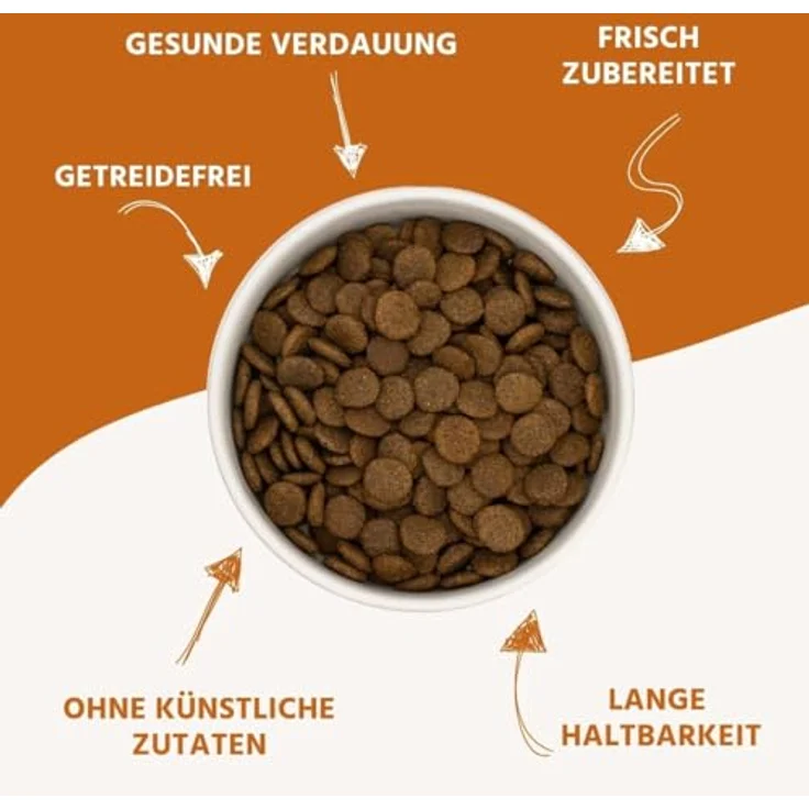 Wildfang® Hundefutter Premium Trockenfutter, Getreidefrei mit 50 % Wild & Lachs, 2 kg, mit Süßkartoffel und Maulbeeren – Bild 3