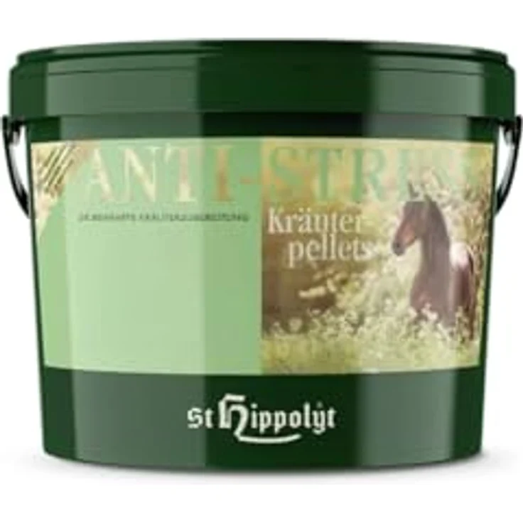 St. Hippolyt Anti-Stress Kräuterpellets, 3 kg, Ergänzungsfuttermittel für Pferde mit Baldrian und Magnesium, luzernefrei – Bild 1