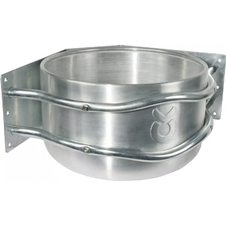 Kerbl Aluminium-Futtertrog Eckmontage (18 l), Futternapf, leicht und rostfrei, Ø 35 cm, silber – Bild 2