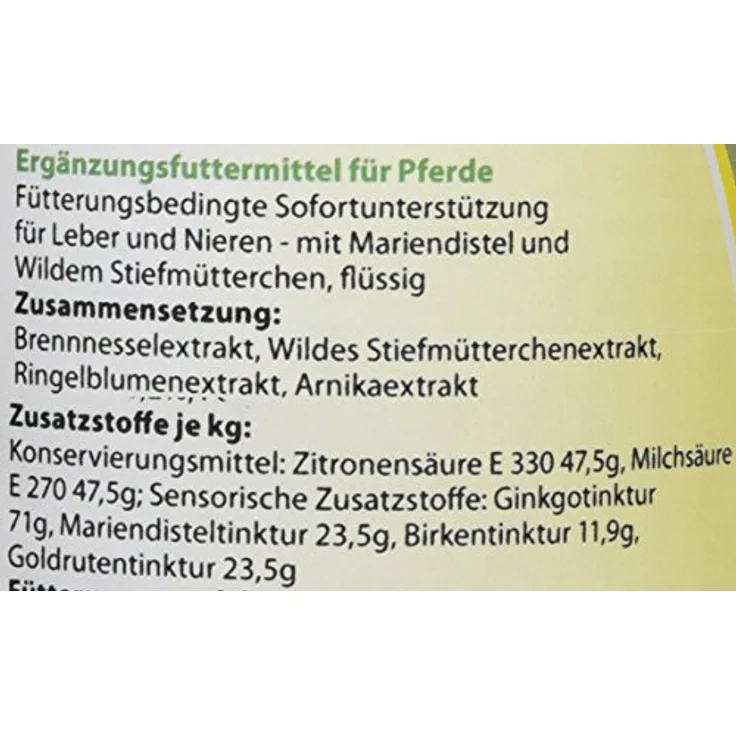 cdVet EquiGreen Toxisan 500ml, Ergänzungsfuttermittel zur Unterstützung von Leber und Nieren für stoffwechselempfindliche Pferde und Ponys, naturbelassen – Bild 5