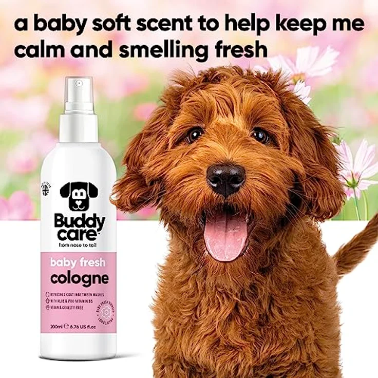 Buddycare Hundeparfüm, Babyfrisches Eau de Cologne mit Aloe und Pro-Vitamin B5, 200 ml – Bild 3