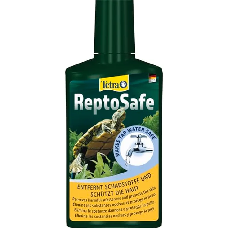 Tetra ReptoSafe Wasseraufbereiter, 250 ml - Neutralisiert Chlor, Chloramin und Schwermetalle, ideal für Aqua-Terrarium und Wasserwechsel