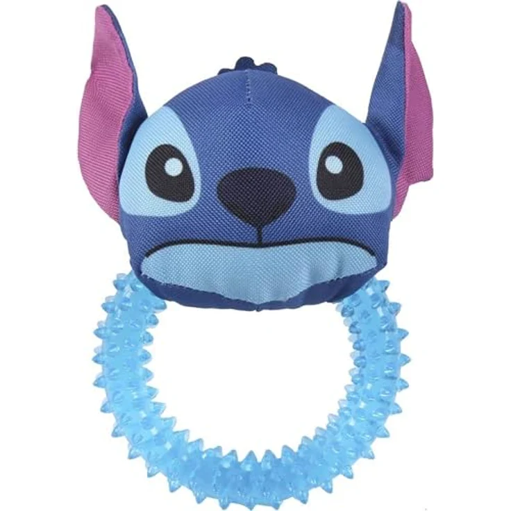 Cerdá Cerda Pets Dog Teether Stitch, Kauspielzeug für Hunde aus EVA, blau, mit Zahnpflege und Klang, 13 x 6 x 22 cm – Bild 1
