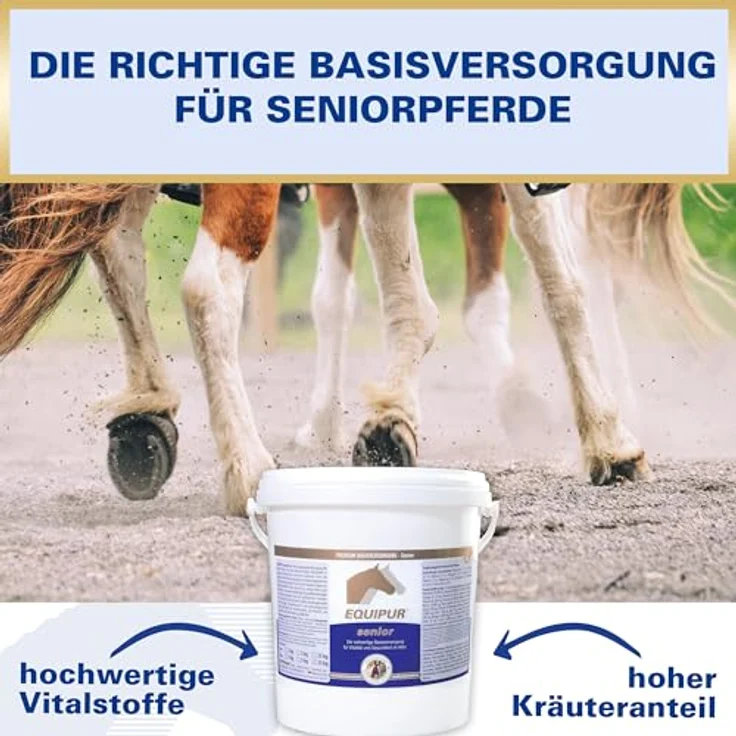Equipur EQUIPUR Senior Pulver 5 kg, Mineralfutter für ältere Pferde mit organisch gebundenen Spurenelementen zur Unterstützung von Gesundheit und Leistungsfähigkeit – Bild 2