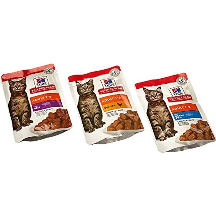 Hill's SCIENCE PLAN Light Adult Katzenfutter Multipack Huhn, kalorienreduzierte Ernährung für erwachsene Katzen, 12x85 g
