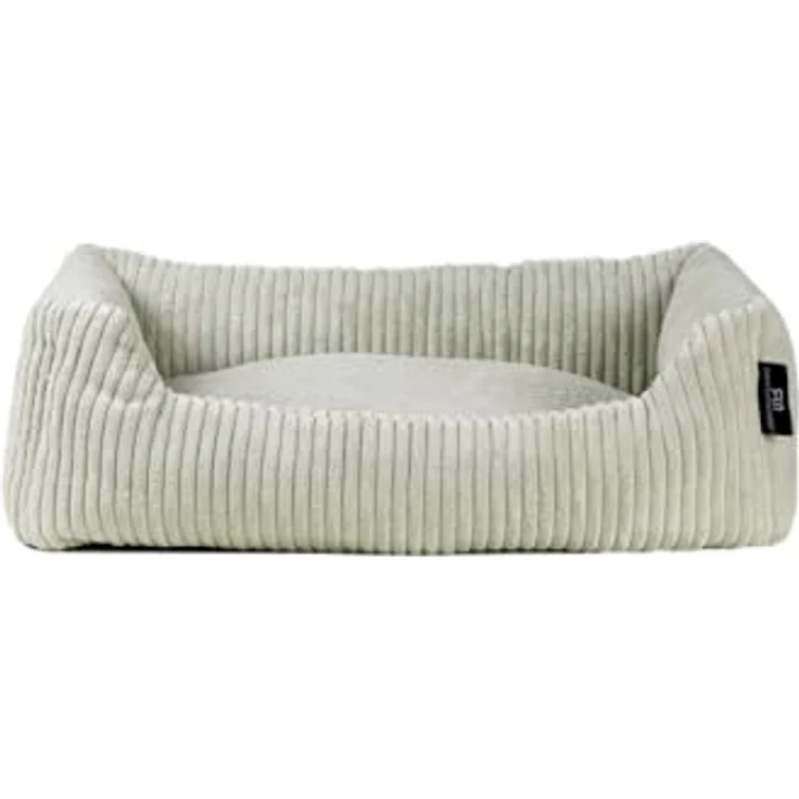 Rohrschneider Tierbett mit Wendekissen, Cordstoff, Braun, Antirutsch, Abnehmbar, 55x42x15 cm für Haustiere (Beige) – Bild 1