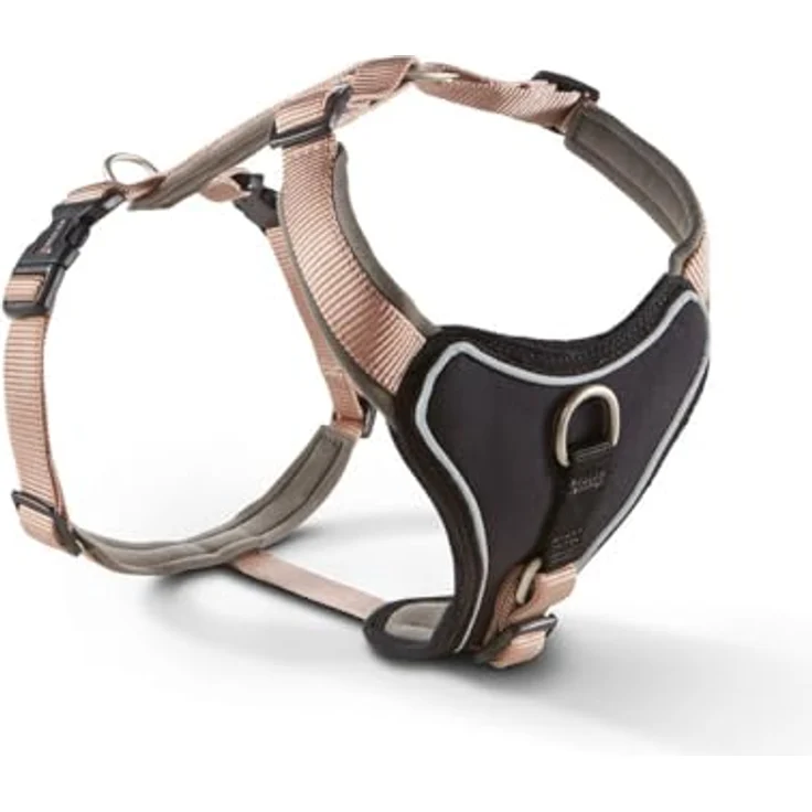 Wolters Professional Comfort Geschirr Gr.2 A, Halsband + Leine für Hunde, champagner/trüffel, sanfte Polsterung, 45-50 cm x 2,5 cm – Bild 1
