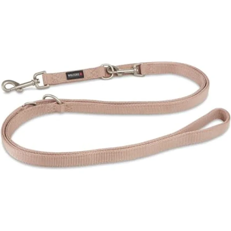 Wolters Professional Führleine extralang, verstellbare Hundeleine aus robustem Nylon, elfenbein L