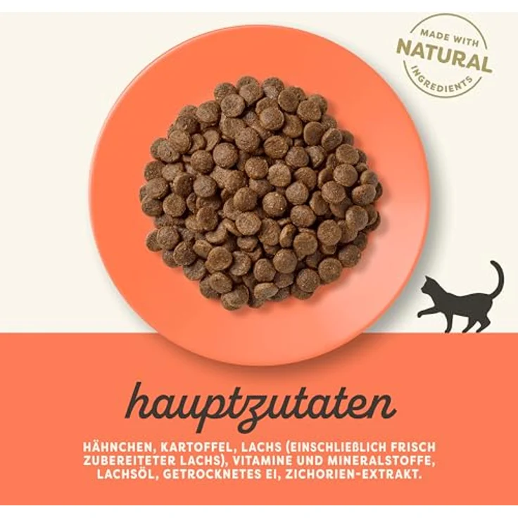 Applaws Katzentrockenfutter Adult, Huhn mit extra Lachs, getreidefrei, hypoallergen, 7,5 kg Packung – Bild 3