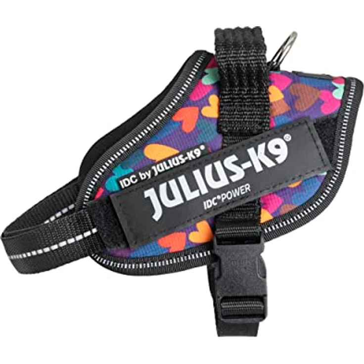 JULIUS K-9 IDC Powergeschirr XS/Mini-Mini, Mixed Heart - Limitierte Edition, bruchsichere Schnalle, reflektierende Elemente, komfortables Innenfutter – Bild 3