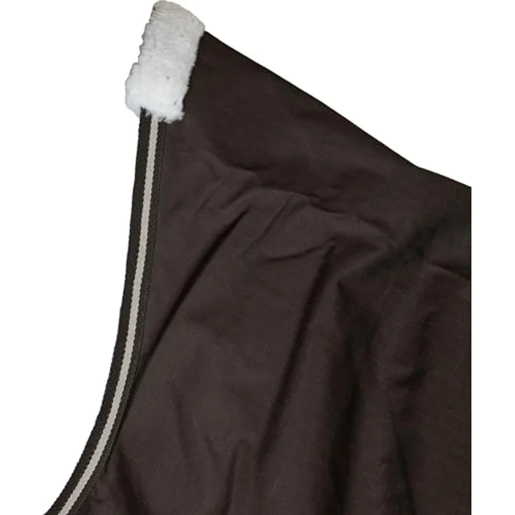 RL24 Winterdecke Weidedecke 600D Basicline, atmungsaktive und wasserdichte Outdoordecke mit Kreuzbegurtung, Pferdedecke in Braun/Beige, 85 cm (200 g/m² Füllung) – Bild 4