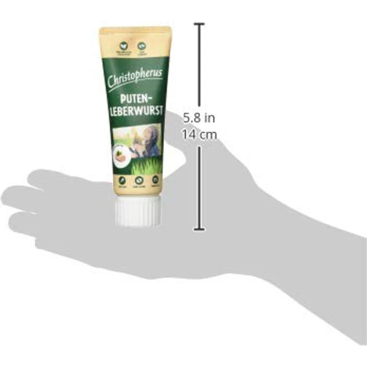 Christopherus Puten-Leberwurst für Hunde, 75 g, 4% Fett, ohne Zucker und Salz, ohne künstliche Zusatzstoffe – Bild 4
