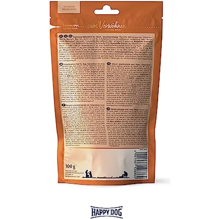 Happy Dog SoftSnack Toscana, Hundefutter mit Entenfleisch und Lachs, 100 g, fettarm und mit mediterranen Kräutern – Bild 4