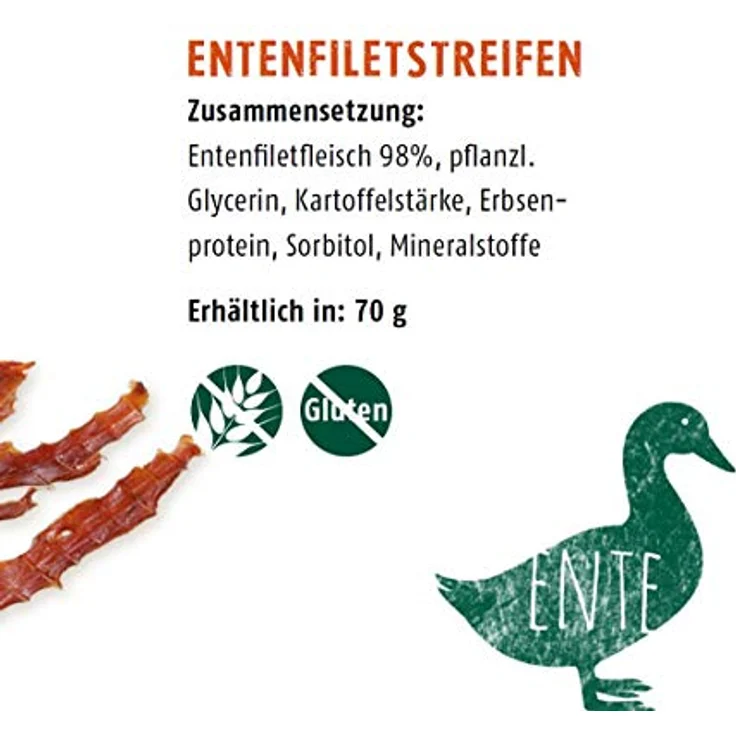 Christopherus Kausticks für Hunde, Entenfiletstreifen, warmluftgetrocknet, 300 g, naturbelassen, leicht verdaulich – Bild 2