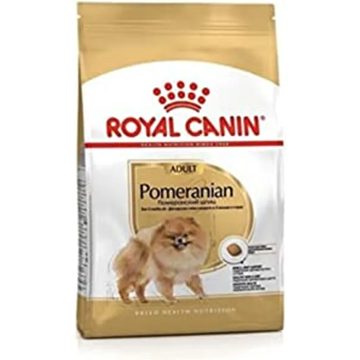 Royal Canin Pomeranian Adult, Trockennahrung für ausgewachsene Zwergspitze (>8 Monate), 3kg, angepasste Krokette für kleine Mäuler