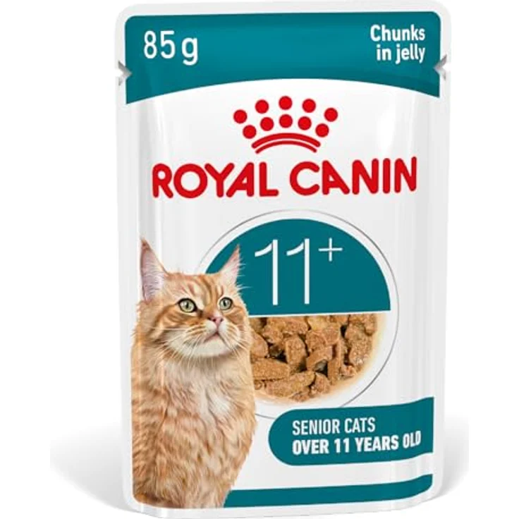 ROYAL CANIN AGEING 11+ Jelly, Nassfutter für Senior Katzen ab 11 Jahren, 12 x 85 g, mit HealthyAge7™ Complex, unterstützt Gelenk-, Haut- und Nierenfunktion – Bild 1