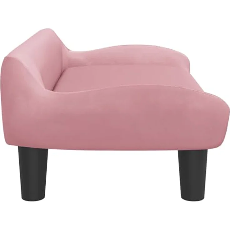 vidaXL Hundekorb Hundebett Rosa 70x40x24 cm Samt Körbchen Hundesofa, für kleine Hunde und Haustiere – Bild 6