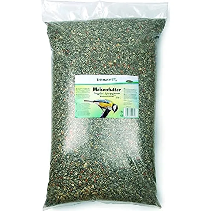 Erdtmann's Meisenfutter, 25 kg Mischfütterung mit Sonnenblumenkernen, Erdnüssen und Hanfsaat für Wildvögel