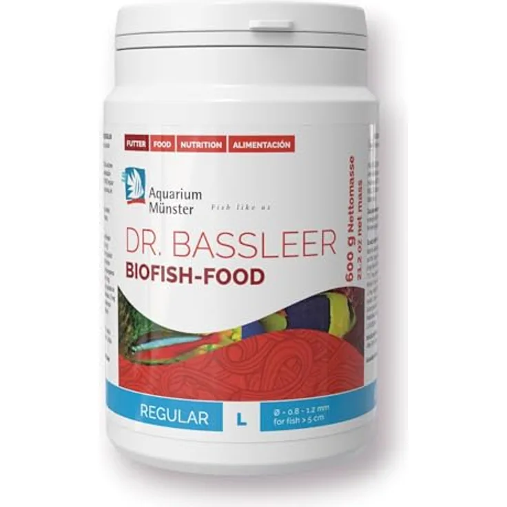 Dr. Bassleer Biofish Food regular "L", Fischfutter für Fische > 5 cm, 600 g
