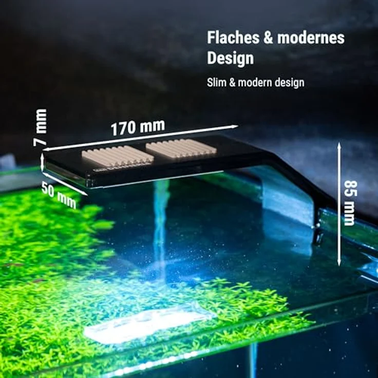 DENNERLE Trocal Style Two, LED Aquariumleuchte 6 Watt, Tageslicht (6500 K) mit einfachem Design und langer Lebensdauer – Bild 4