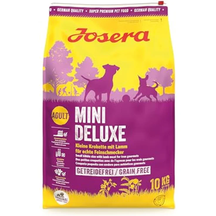 JOSERA MiniDeluxe, Premium Trockenfutter für kleine Rassen, 10 kg, Lamm & Süßkartoffel, weizenfrei, leicht verdaulich, 1er Pack – Bild 1